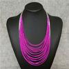 Retro Ethnic Style Rice Bead Necklace Bohemian Multi-layer Beaded Sweater Chain