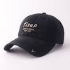 European and American Fashion Washed Denim Baseball Cap, Wide Brim, Small Face, Big Head Circumference, Peaked Cap, Sun Hat, Man