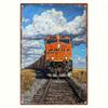 Tin Sign BNSF Railway Locomotive Logo Wall Art Metal Poster Home Decor