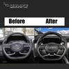 For Hyundai Tucson  NX4 Accessories Steering Wheel Cover Leather Protection Strim Hand Stitched Installation
