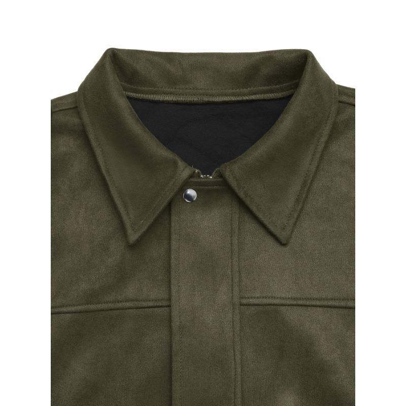 YYFS Women's Fashion Casual Solid Color Print Autumn Winter Long Sleeve POLO Neck Jackets & Coats