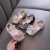 Scarpe Principessa Ragazza Primavera Autunno Fiocco Strass Scarpe in Pelle Bambini Moda Casual Paillettes Bambini Casual Matrimonio Scarpe Piatte