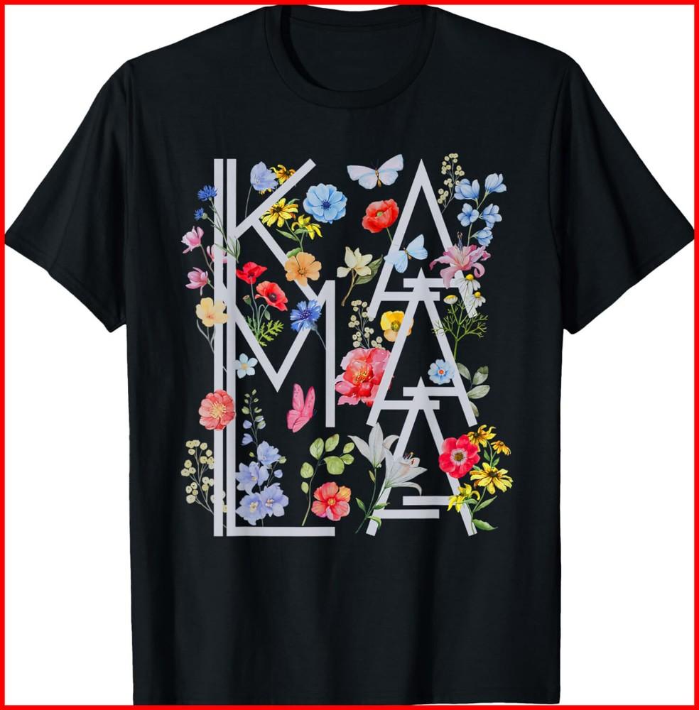 Kamala Harris Vintage Floral Feminine First Female President black T-Shirt Unisex T-Shirt XXXL