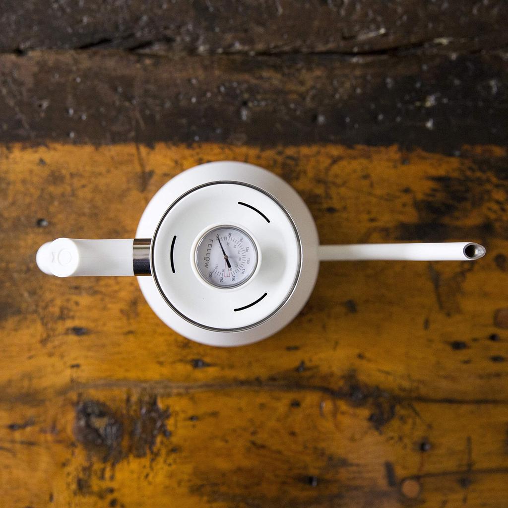 Fellow Stagg Stainless 1L with Ideal for Camping and Outdoor Activities Pour-Over Kettle, Steel, Capacity, Thermometer, (White)