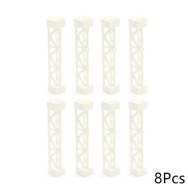 

8-Pack Classic Building Block Compatible Universal 58827 Part Iron Frame Pillars for Train Track Support Bracket
