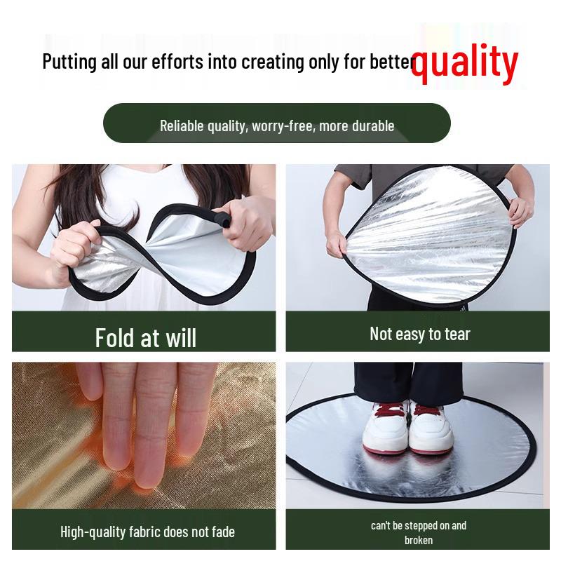 Tragbarer Fünf-in-Eins Mini Faltbarer Fotografie Reflektorständer zur Lichtsteuerung