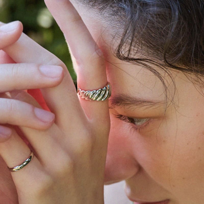 

egna Twisted Donut Ring (White Gold) WHITE
