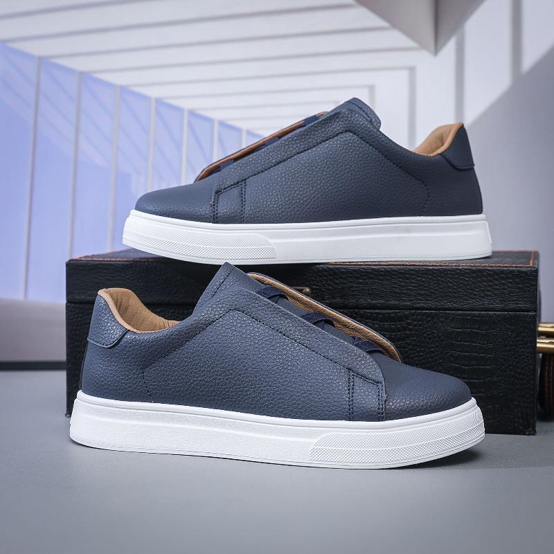 

Autumn new board shoes men s shoes fashion white shoes young men s casual shoes sports trendy shoes 44 синий