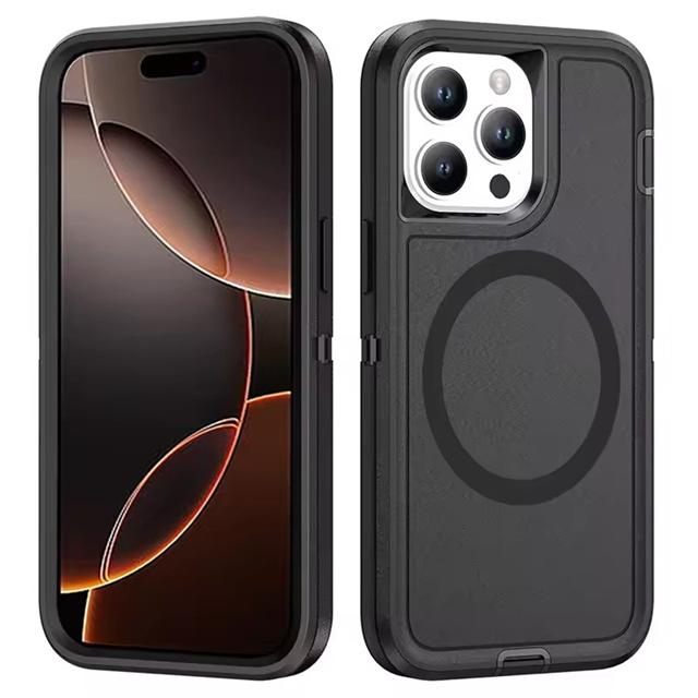 For Magsafe Armor Shockproof Defender Phone Cases For iPhone 16 14 13 15 Pro Max Plus Case Heavy Duty Full Body Protector Cover