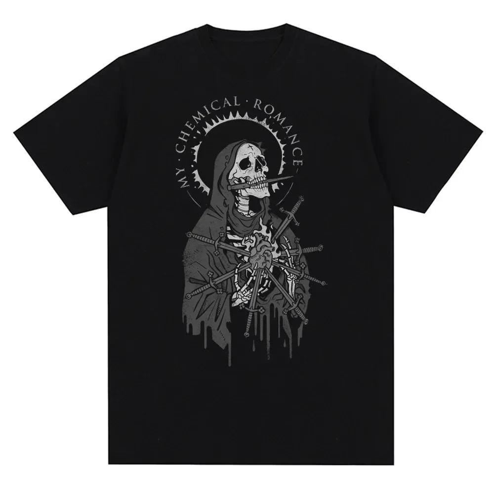 100% Cotton T-shirts My Chemical Romance Mcr Band Print O... L