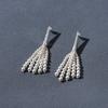 European & American Flickering Light Tassel Earrings & Pendant Necklace with Glass Beads