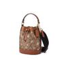 Coach Dempsey 15 Classic Monogram Snowflake Print Drawstring Bucket Bag Women Bags Brown CE587-IMV2X
