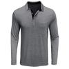 Autumn and Winter Solid Color Fashion Long Sleeve Lapel T-shirt Men's Polo Shirt Base Shirt Top