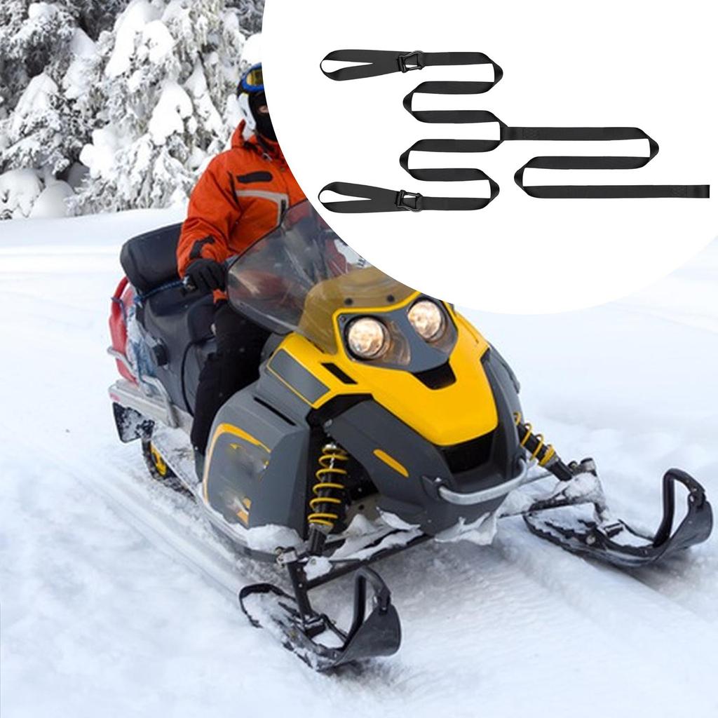 Snowmobile Tow Strap with Hooks Snowmobile Accessories Emergency Off Tow Rope Ski Pull Rope for Snowboarding Trail Riding