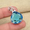 Blå Topaz Ädelsten Smycken 925 Sterling Silver Handgjorda underbara hänge för henne