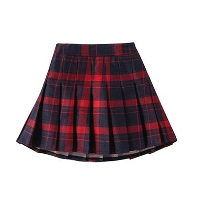 3-13 Years Kids Girls Plaid Pleated Skirt