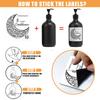 Refillable Shampoo Conditioner Body Wash Dispenser With Tray/White Labels Hand Press Bottle Ramadan Muslim Decor Ornament