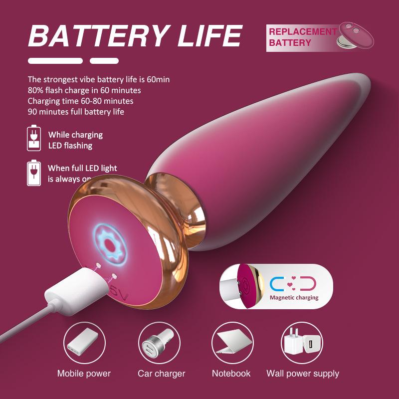 Vibrator anal Jucărie sexuală pentru bărbați și femei Plug anal cu telecomandă fără fir Masaj de prostată masculin Vagin Dildo cu punct G Vibrator anus Plug anal