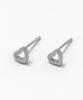 Ccorie 14K Gold Mini Open Heart Earrings Silver