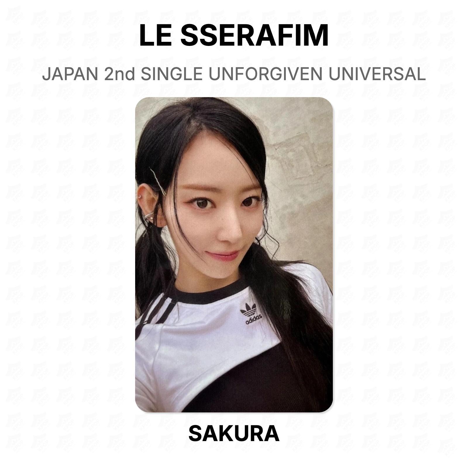 LE SSERAFIM JAPAN 2nd SINGLE UNFORGIVEN UNIVERSAL Official Photocard SAKURA 02