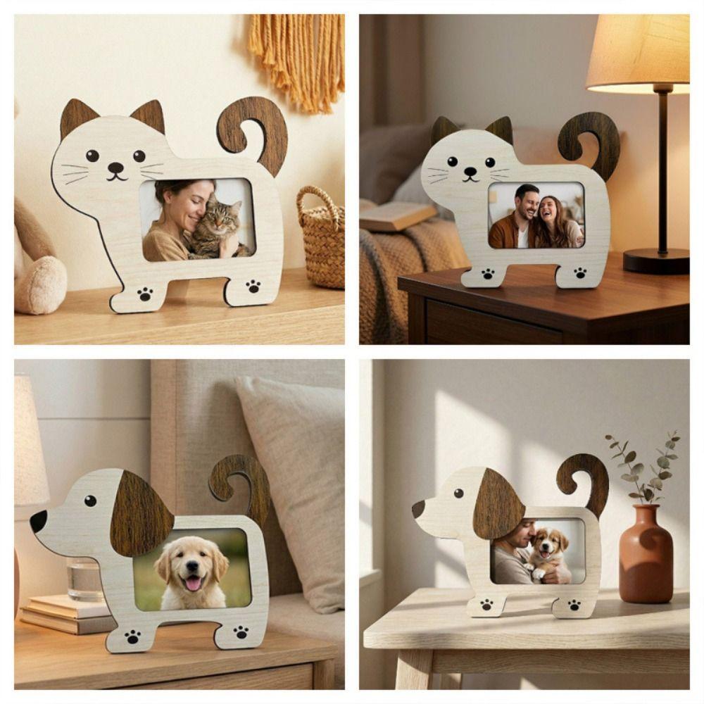 Cartoon Animal Shape Picture Frame Creative Pet Keepsake Frame Photo Display Rack  Home Decoration