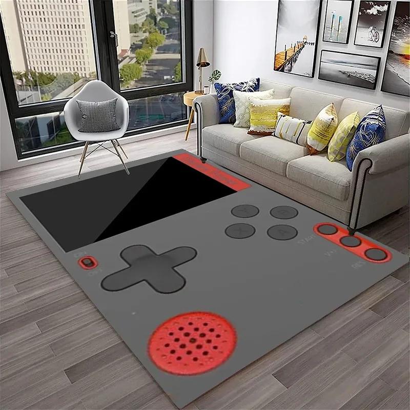 Gamer-Teppiche für Schlafzimmer, Spielzimmer, Jungenzimmer, Teenagerzimmer, Spiele-Teppich für Gamepads, Badezimmer, Küche, Wohnzimmer, Bodenmatte, Heimdekoration, rutschfeste Fußmatte