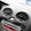 Cotochsun Car-styling Air Vent Outlet Trim 3D 5D Carbon Fiber Decoration Sticker Case For Ford Focus 2 MK2 2005-2013