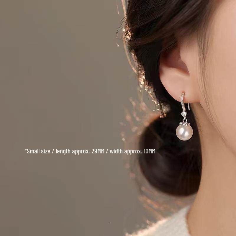 2025 Luxury 925 Sterling Silver Pearl Earrings: High-End Studs for Women