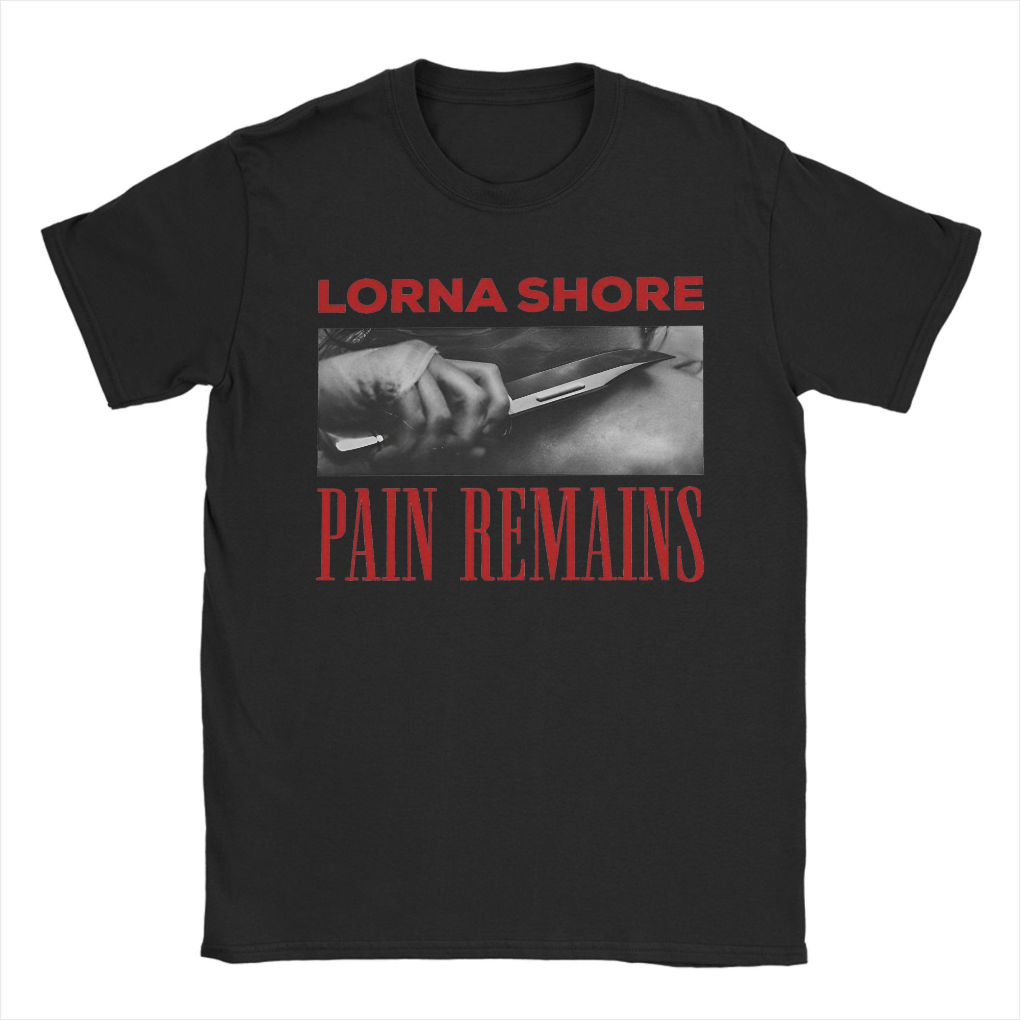 

Pain Remains Lornaes Shorees рок-группа Мерч Мужская Женская Футболка Хлопковая Футболка с Принтом Футболка Одежда S