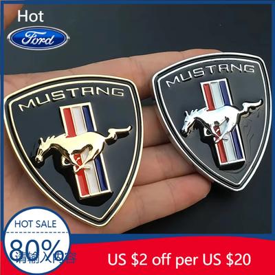 Autosticker 2026 Voor Ford 1Stuks 3 Kleuren 6 * 7,5 cm Metaal 2026 Voor Mustang Ford Shelby GT Logo Badge Auto Carrosserie Spatbord Kofferbak Dec