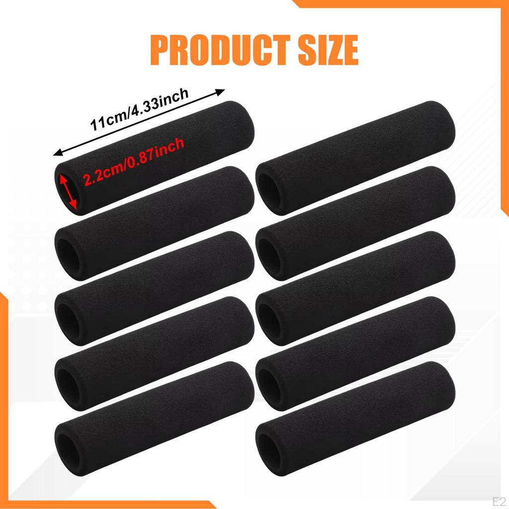 10x Foam Tubing Grips Handlebar Grip for Weight Lifting Pull Up Bar Fitness