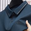 Summer Short Sleeved Advanced Printed POLO Shirt Summer Korean Version Men's Lapel T-shirts Summer Thin Anti-wrinkle Non-scalding Seamless T-shirt