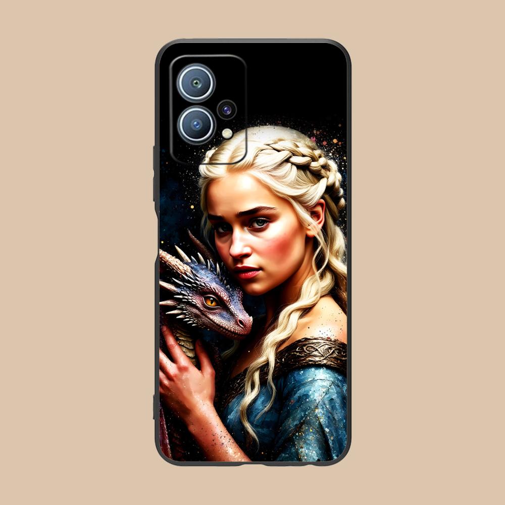 Dragon Queen Matte TPU Mobile Phone Case for Huawei P60 P50 P40 P30 P20 P10 P9 P8 Pro Lite Plus Colorful Printing Cover