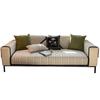 Sofa Cushion Universal In All Seasons, Non-Slip Fish Bone Pattern French Medieval Style Simple Straight Row Seat Cushion Cover Cloth, Sofa Cover Towel