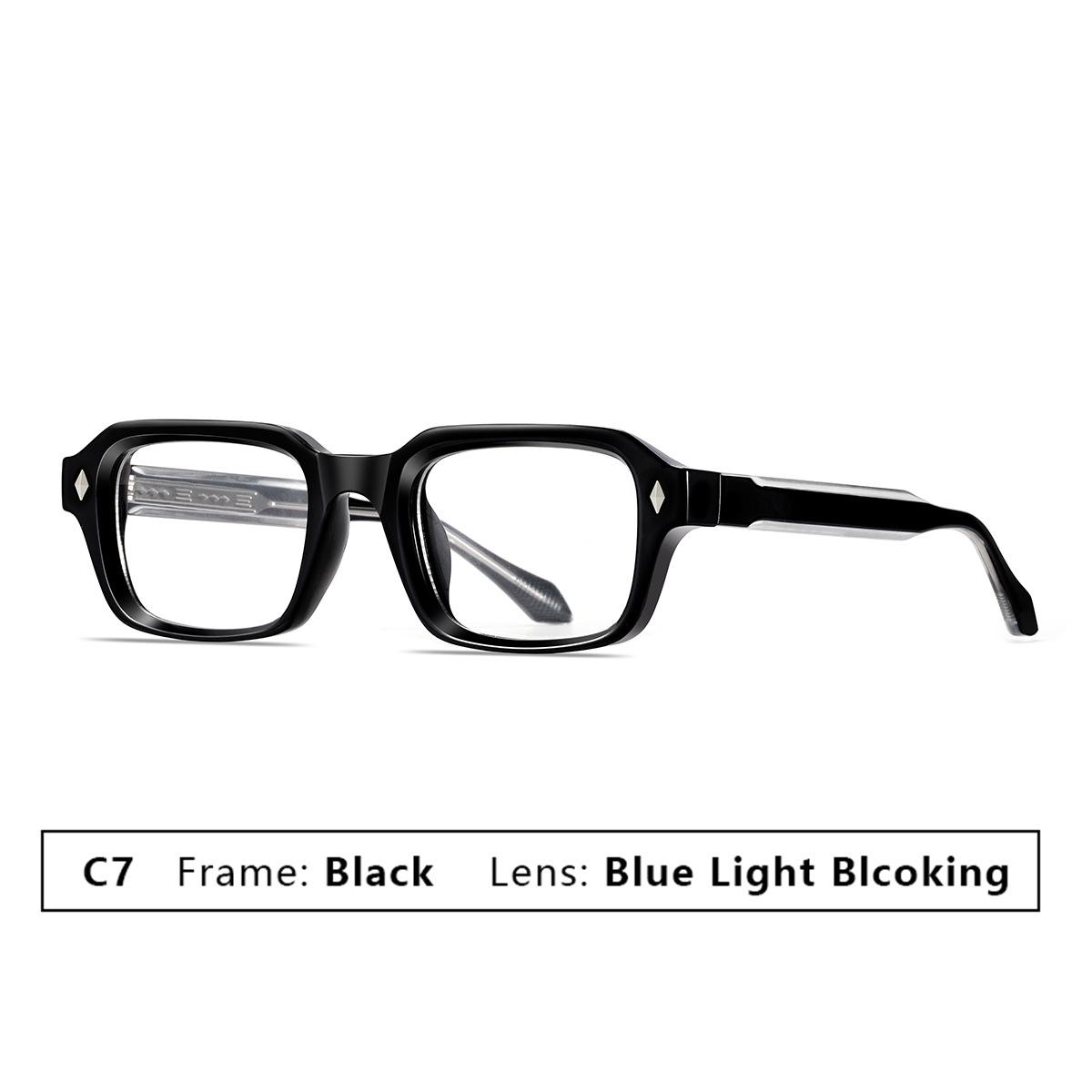 Small Frame Sunglasses Retro Square Propionic Acid Pin Premium Sense Uv Protection Sunglasses