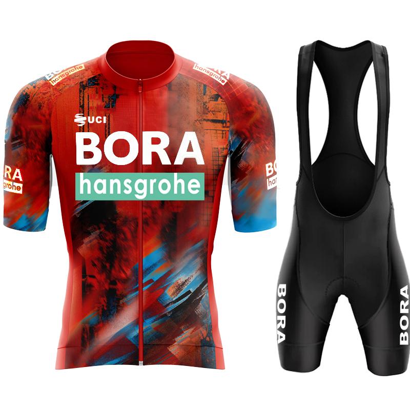 Uniforme da Ciclismo UCI BORA Abbigliamento Uomo Uomo Estate 2026 Set Maglia Pantaloncini Abbigliamento Bicicletta Salopette Abbigliamento Bici Maglia Pantaloni Mtb Ciclismo