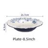 Chinese Ceramic Bowls Plates Retro Tableware Ramen Bowl Steak Dish Dessert Salad Plate Dinnerware Household Decor