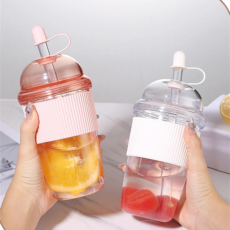 630ML Reusable Boba Straw Cups with Lids Portable Large Capacity Coffee Milk Tea Water Cups For Iced Coffee Juice Cold Beverage