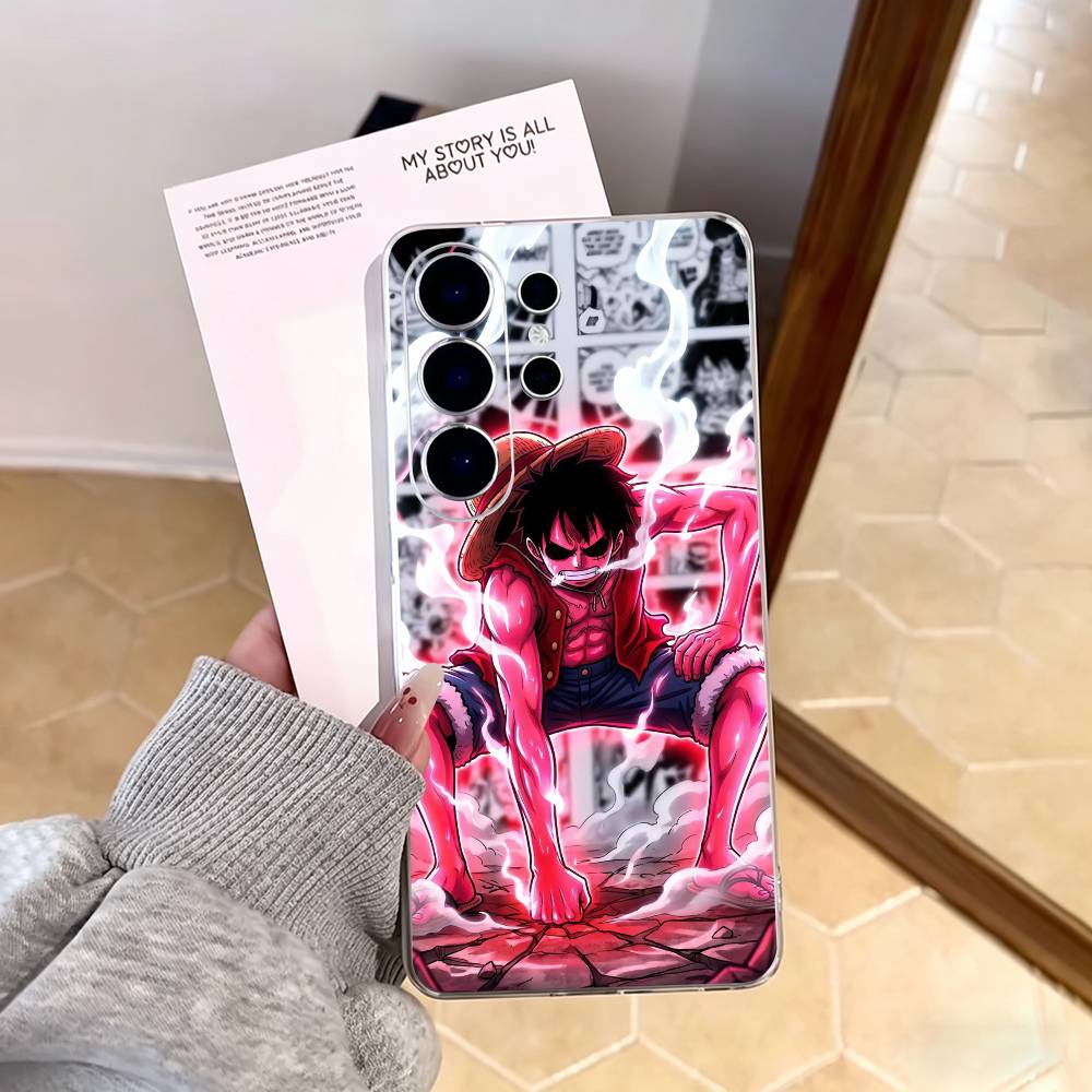 Straw Hat Luffy Eternal Legend Phone Case For Samsung S25,S24,S21,S22,S23,S30,Ultra,S20,Plus,Fe,Note,10,9,5G Transparent Cover