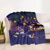 Halloween Night Adventure Blanket Soft & Cozy Great for Chair Bedding Picnics Four Seasons Multipurpose Playful Design