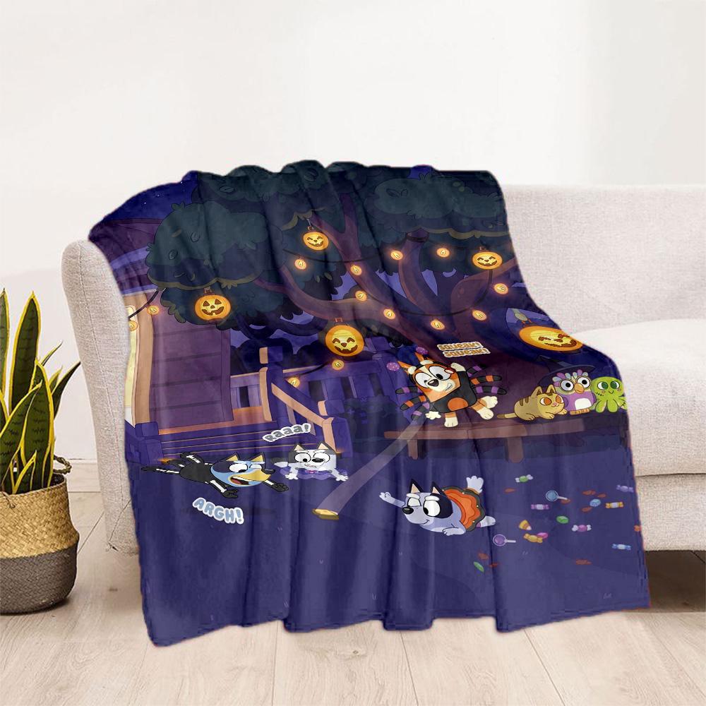 Halloween Night Adventure Blanket Soft & Cozy Great for Chair Bedding Picnics Four Seasons Multipurpose Playful Design