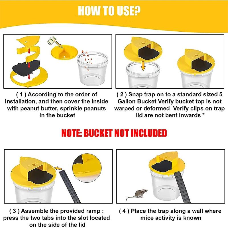 Intelligent Mouse Trap Automatic Reset Flip Cover Trap for Catching Mice Mouse Catching Artifact Indoor and Outdoor Mouse Traps