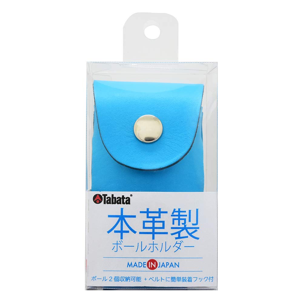 Tabata Golf Ball Case Ball Pouch 2 Pieces Genuine Leather Golf Round Supplies Genuine Leather Ball Holder Blue GV0884 BL