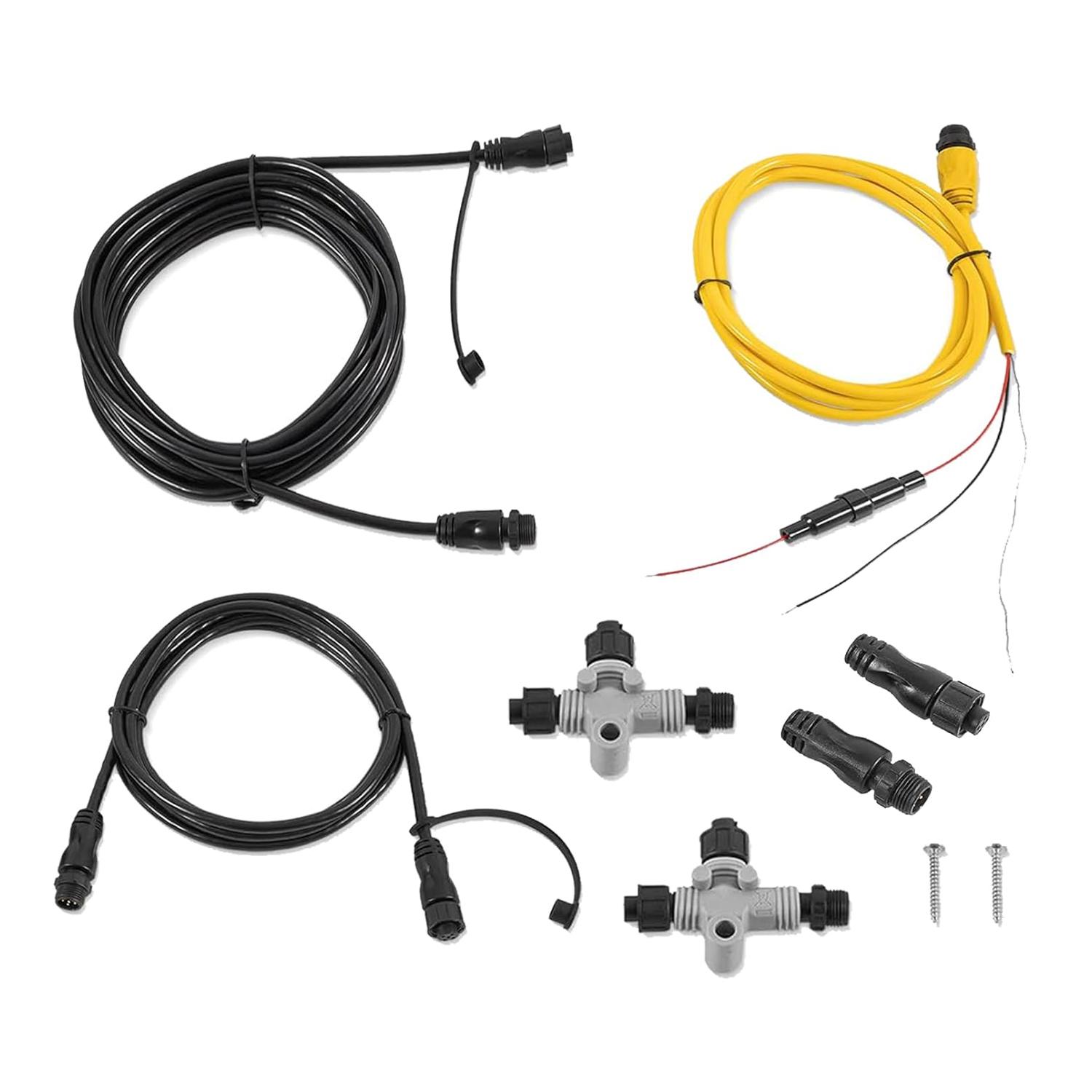 010-11442-00 NMEA 2000 Starter Kit, Power Drop Backbone Cable, Male and Female Terminator, T-Connectors For Garmin Devices 1Set
