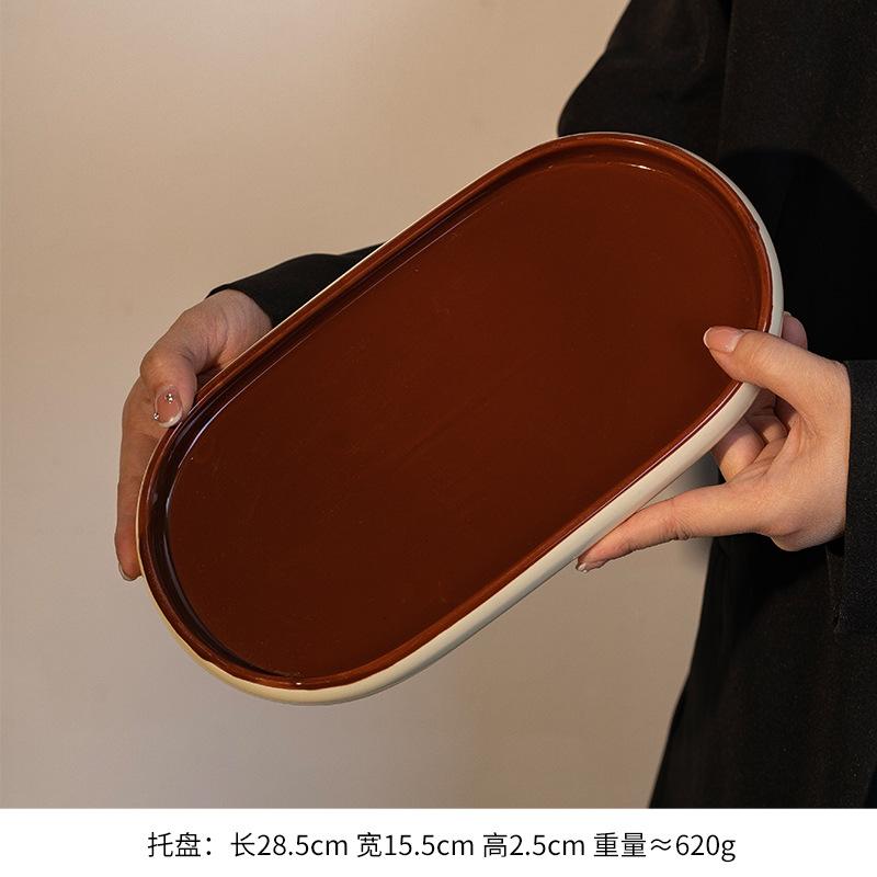 Guofeng Lid Gift Small Warm Pot Ceramic Tea Cup Teapot Office Mug Household Cup Water Cup Tea Set 650ml