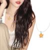 Fashion Star Pendant Necklace Lovely Resin Charm Sweater Chain for Women Teen Girls Korean Choker Clavicle Chain Jewelry