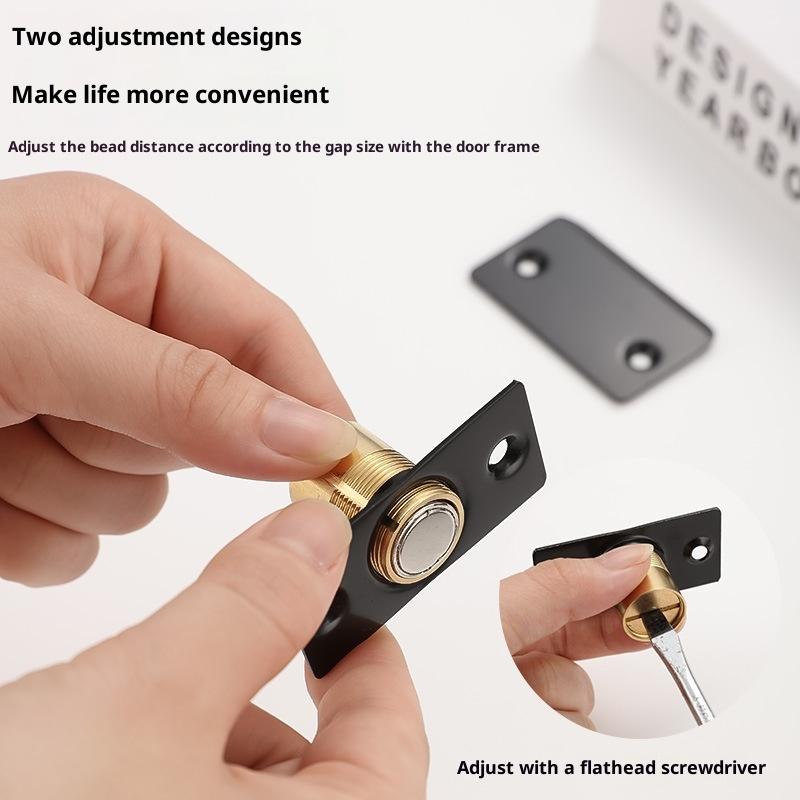 Invisible Magnetic Door Catch Adjustable Strong Magnetic Door Stopper For Hidden Door Cabinet Closet Furniture Hardware