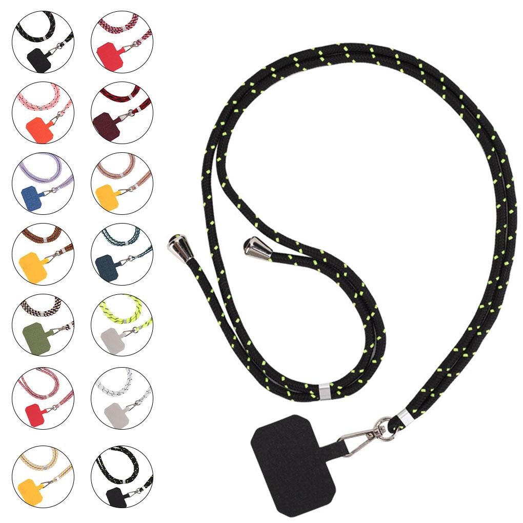 Universal Mobile Phone Neck Rope Adjustable Metal Snap Buckle Anti-lost Holder Lanyard with Adhesive Card Outdoor Travel Hiking