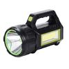 Solar Flashlight Rechargeable Outdoor Waterproof Spotlights LED Work Light Searchlight Light for Camping Emergencies