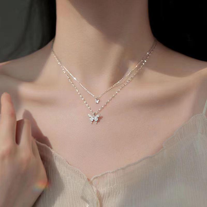 Simple Women Popular Neck Chain Pearl Snake Chain Choker Necklace Beads Chocker Zircon Collar Daily Wear Necklace Accessories